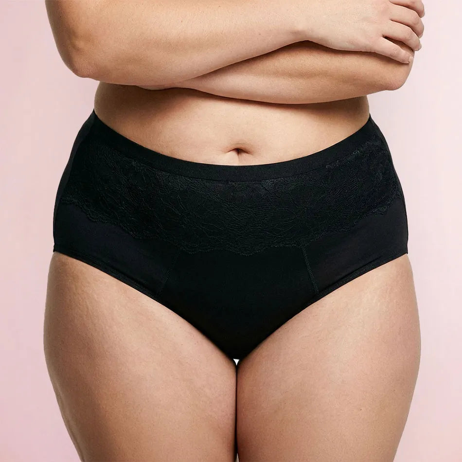 Woman wearing Total Protection Leakproof Underwear front view