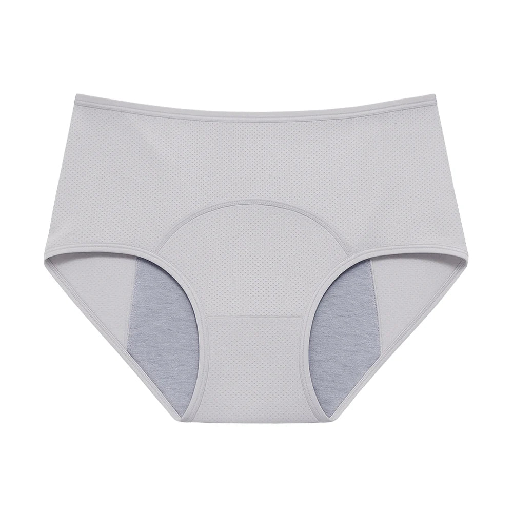 Gray Pure Ease Leakproof Underwear with soft stretch fabric